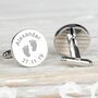 Personalised New Daddy 'Footprint' Cufflinks, thumbnail 5 of 6