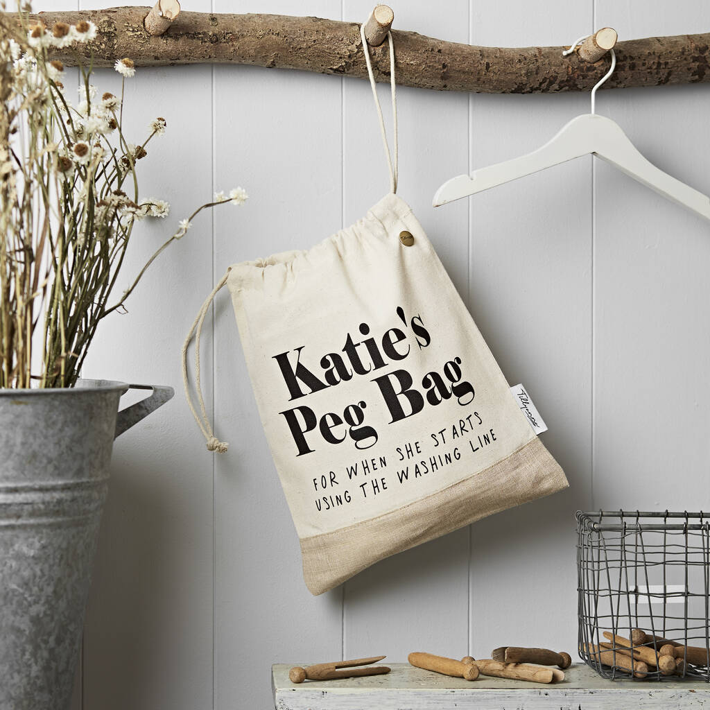 personalised peg bag by tillyanna