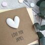 Personalised Love You Padded Heart Anniversary Card, thumbnail 2 of 2