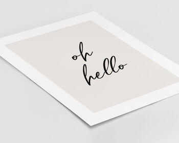Oh Hello Wall Print, 3 of 5