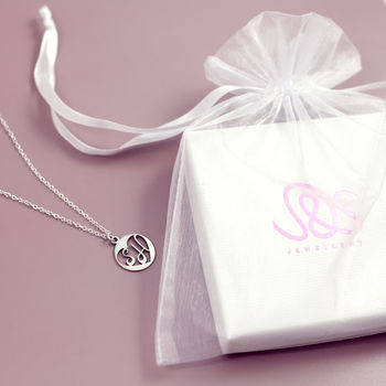 Anniversary Sterling Silver Initial Necklace, 11 of 12