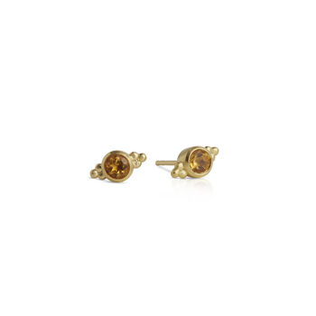 Birthstone Stud Earrings Gold Plated Sterling Silver, 9 of 12