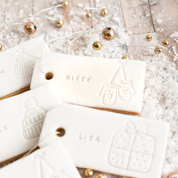 Personalised Christmas Place Settings/Gift Tag Iced Biscuits, 10 of 11