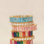 Thick Stacking Ring With Pastel Pink Birthstones, thumbnail 5 of 5