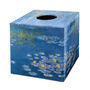 Wooden Tissue Box Cover Water Lilies, thumbnail 2 of 3