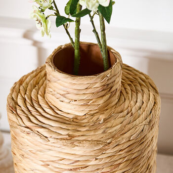 Lakelyn Woven Water Hyacinth Stem Vase, 3 of 7