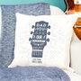 Personalised Rockstar Dad Guitar Cushion For The Home, thumbnail 1 of 3
