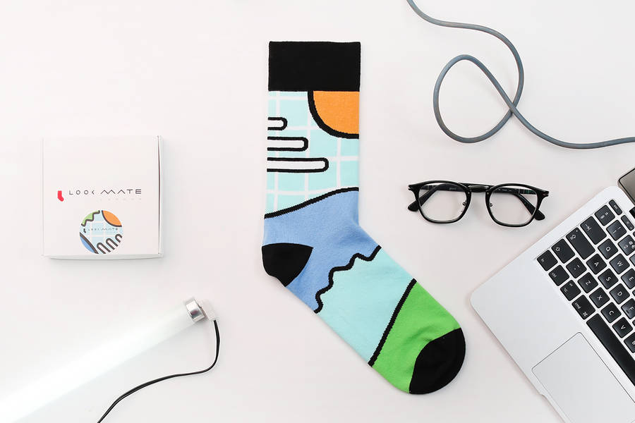 Designer Cotton Sock Subscription Gift Box By Look Mate London
