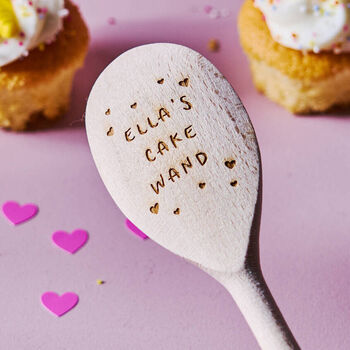 Children's Valentines Day Wooden Cake Wand Spoon, 2 of 2