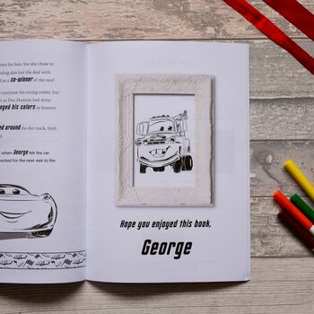 Personalised Disney Cars Three Colouring Book, 5 of 7
