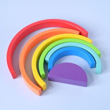 Personalised Rainbow Stacker Wooden Toy, 3 of 3