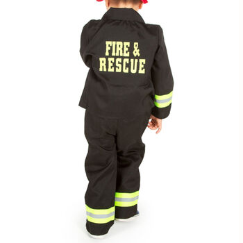 Personalised Black Fire Fighter Costume, 4 of 9