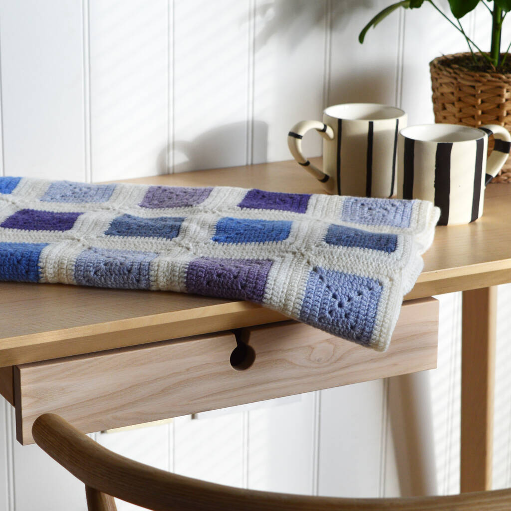 Five Colour Granny Square Crochet Blanket Kit, 1 of 11