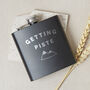 'Getting Piste' Engraved Skiing Hip Flask, thumbnail 1 of 8