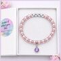Personalised Birthstone Bracelet Birthday Gift For Her Inc Free Gift Box And Message, thumbnail 1 of 12