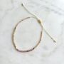 Dainty Pink And Gold Beaded Bracelet, thumbnail 3 of 3