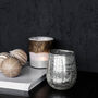 Sky High Gold And White Glass Tea Light Holder, thumbnail 1 of 5