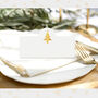 Christmas Gold Foiled Blank Place Cards, thumbnail 3 of 6