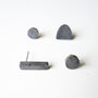 Recycled Sustainable Concrete Stud Earrings Set, thumbnail 2 of 5