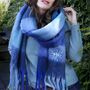 Personalised Fluffy Chunky Check Blanket Scarf Gift, thumbnail 1 of 8