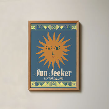 Sun Seeker Summer Holiday Personalised Print, 5 of 8