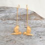 Dove Earrings In Gold Plated Silver, thumbnail 3 of 5