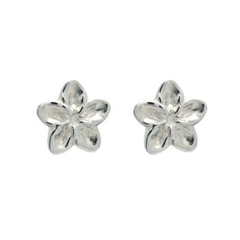 Sterling Silver Forget Me Not Flower Stud Earrings, 6 of 6