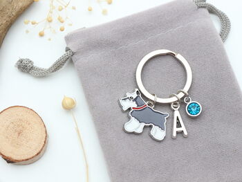 Personalised Miniature Schnauzer Keyring, 7 of 9