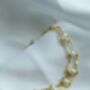Pearl Woven Adjustable Chain Bracelet In 16k Gold Vermeil On Sterling Silver, Dainty Chain, thumbnail 3 of 10