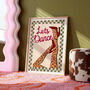 Let’s Dance Retro Music Art Print, thumbnail 1 of 11