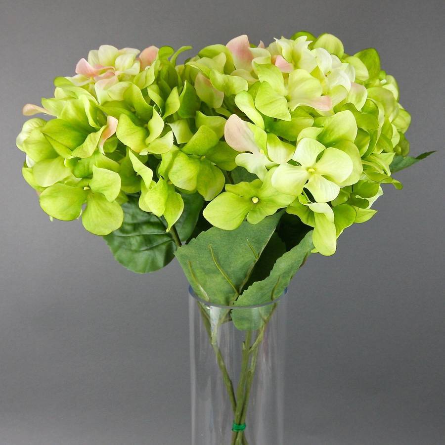 silk hydrangea stem by london garden trading