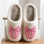 Pink Bow Slippers, thumbnail 1 of 3