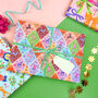 Christmas Reindeer Patchwork Gift Wrap, thumbnail 1 of 7