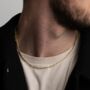 Gold And Silver Moon Cut Bead Chain Necklace For Men, thumbnail 1 of 7