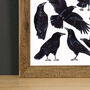 Crows Watercolour Art Print, thumbnail 5 of 8