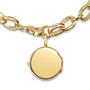 18 K Gold Plated Links Round Locket Bracelet, thumbnail 4 of 5