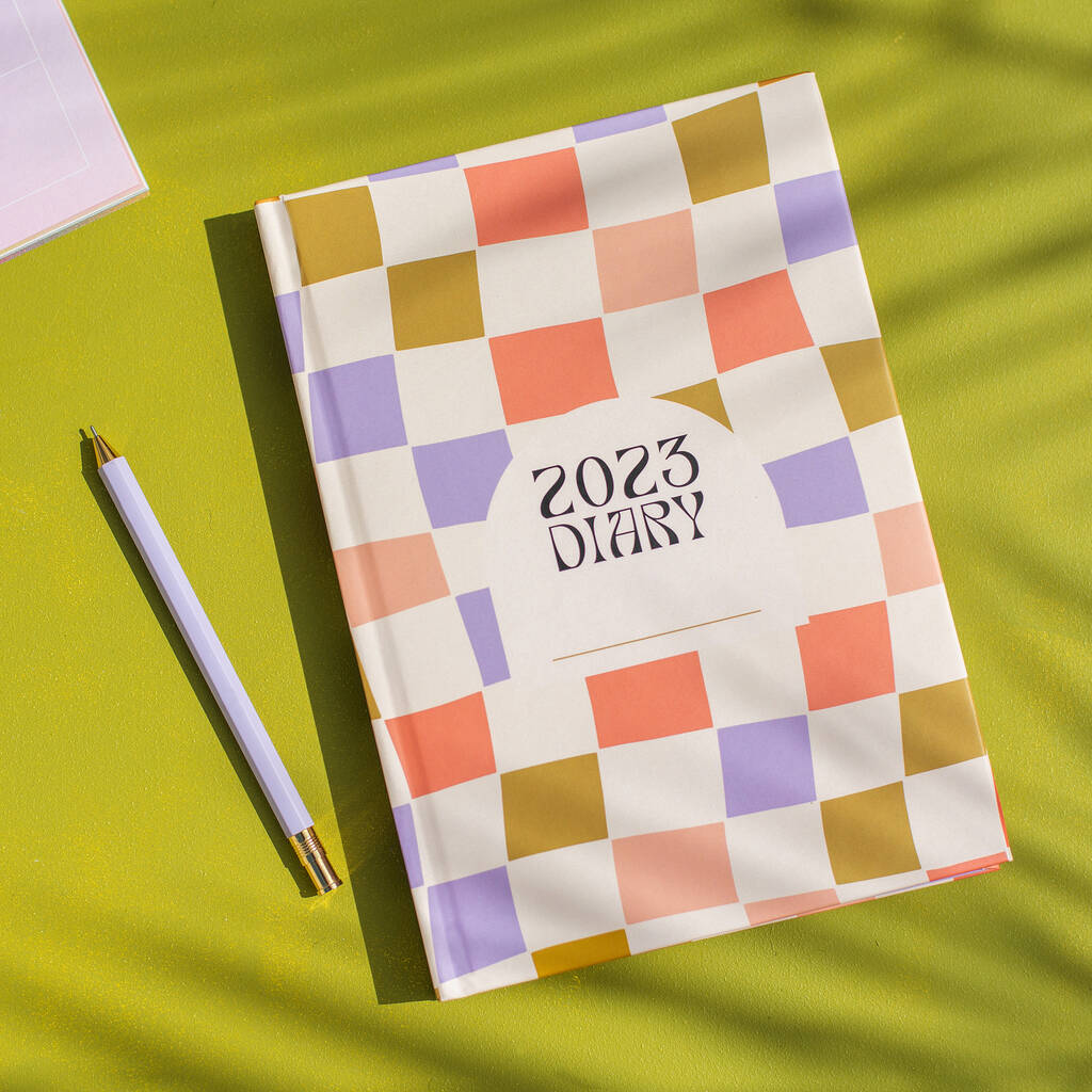 2023 Diary Planner A5 | Week To View | Checkered, 1 of 10