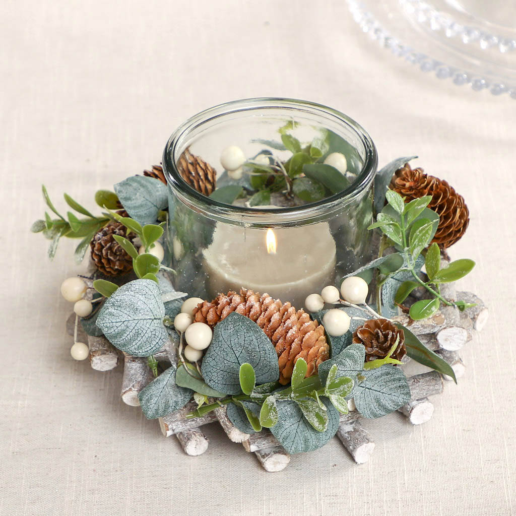 Christmas Woodland Table Candle Holder By Dibor
