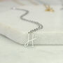 Heart Adorned Handwritten Initial Necklace, thumbnail 4 of 10