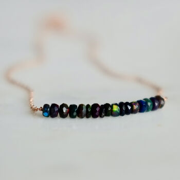 Real Black Opal Necklace, 3 of 10