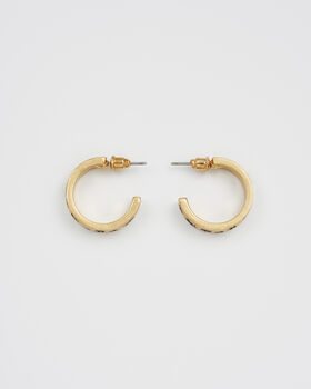 Gold Nightshade Hoop Earrings, 4 of 7