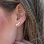 Sterling Silver Pearl Trio Studs, thumbnail 4 of 6