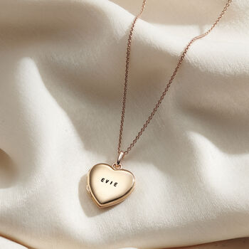 Personalised Heart Locket Necklace, 4 of 11