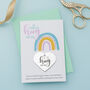 Personalised 'I Miss You' Rainbow Little Hug Token Card, thumbnail 1 of 6