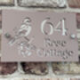Personalised Bird On Flower Design House Acrylic Number Sign, thumbnail 6 of 7