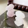 Rose Quartz / Clear Quartz Rabbit Carved Gemstone, thumbnail 4 of 7