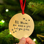 'All Mums Are Made Of Gold But You Glitter' Decoration, thumbnail 1 of 6
