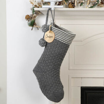 Personalised Knit Nordic Chunky Christmas Stocking, 3 of 5