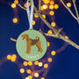 Airedale Personalised Dog Christmas Tree Decoration, thumbnail 1 of 6