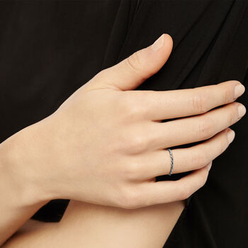 18ct White Gold Twist Rope Ring, 2 of 3